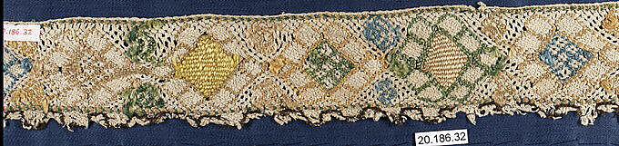 Strip, Bobbin lace, possibly Greek, Crete 