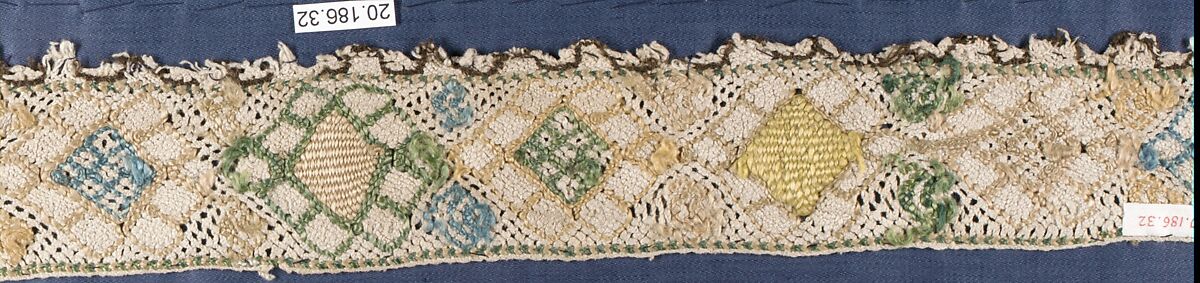 Strip, Bobbin lace, possibly Greek, Crete