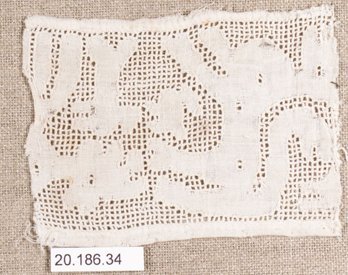 Fragment, Drawnwork, Italian