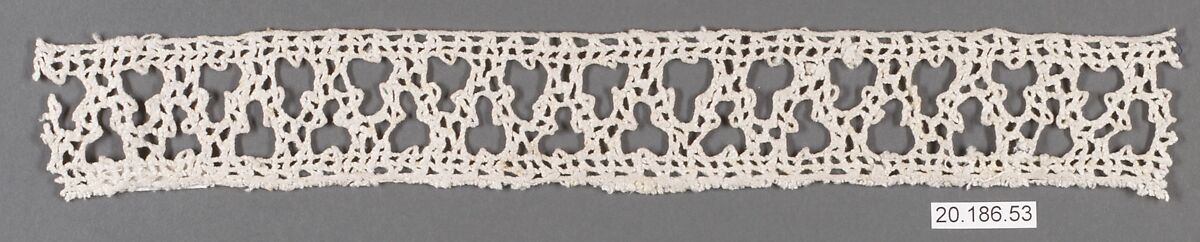 Insertion, Bobbin lace, Italian, Venice