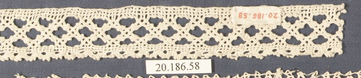 Edging, Bobbin lace, Italian, Venice