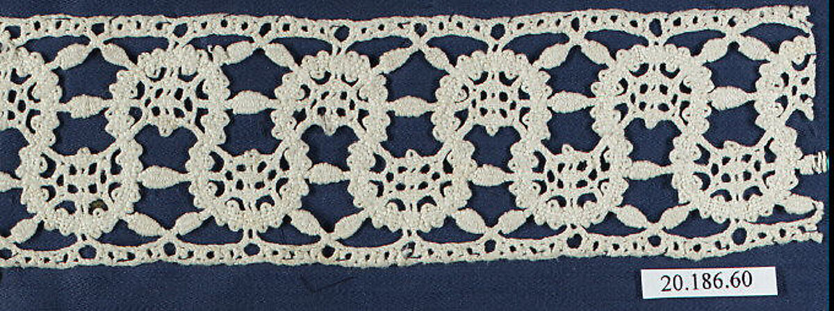 Insertion, Bobbin lace, Italian, Genoa 