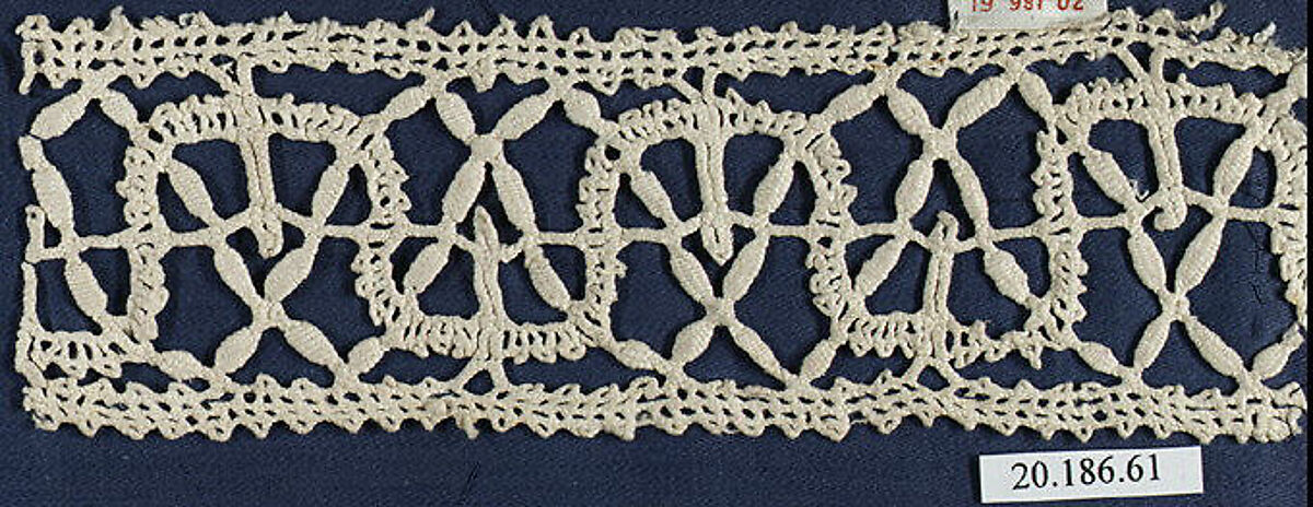 Insertion, Bobbin lace, Italian, Genoa 