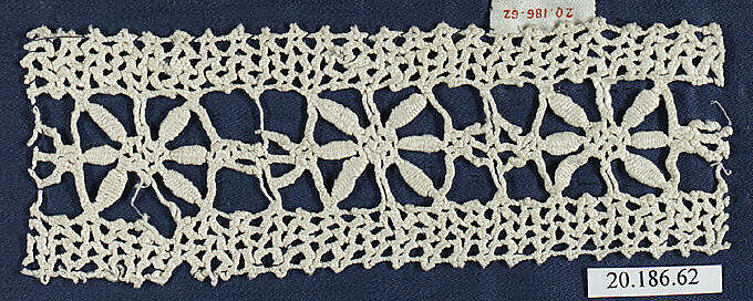 Insertion, Bobbin lace, Italian, Genoa 