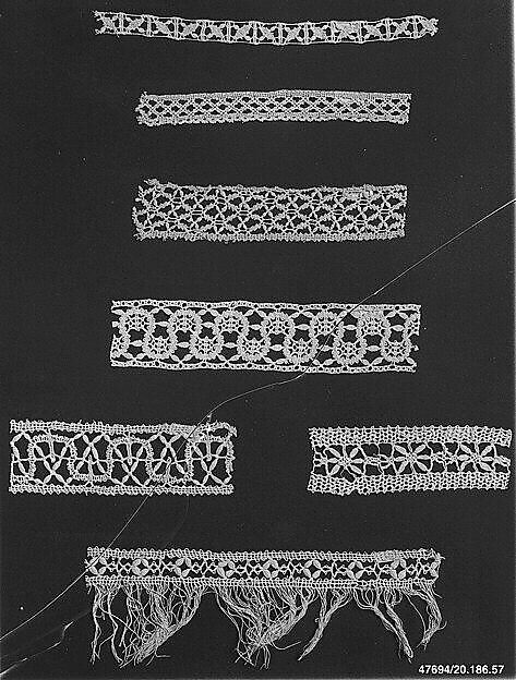Edging, Bobbin lace, Italian, Genoa
