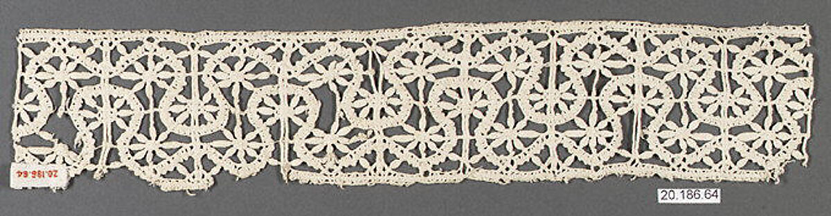 Insertion, Bobbin lace, Italian, Genoa 