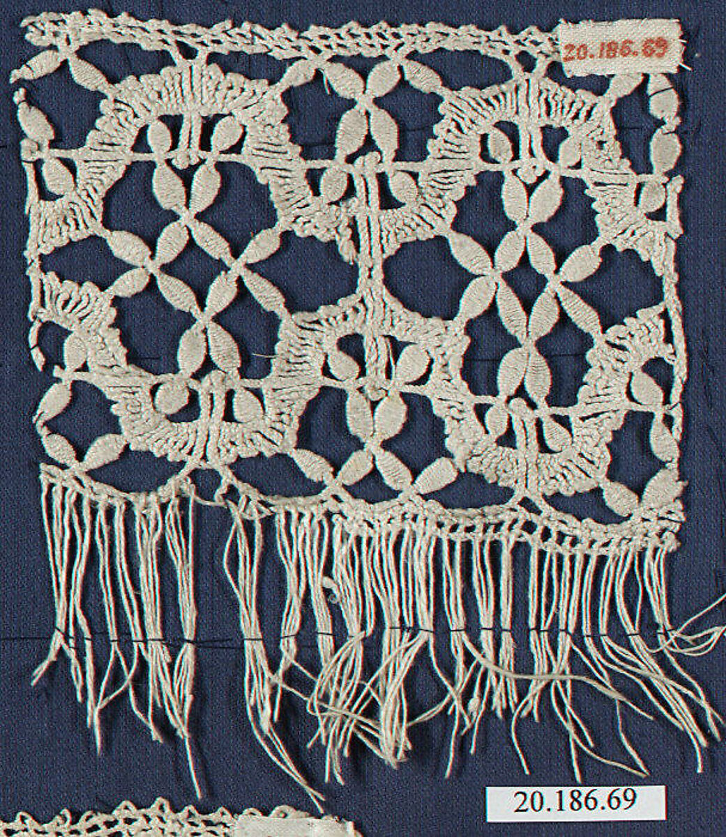 Edging, Bobbin lace, Italian, Genoa 