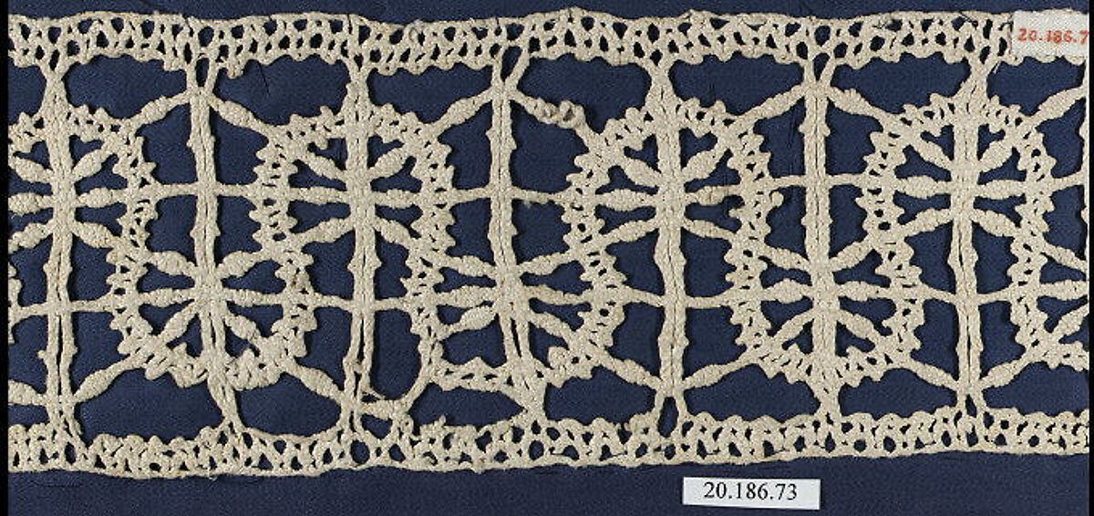 Insertion, Bobbin lace, Italian, Genoa 