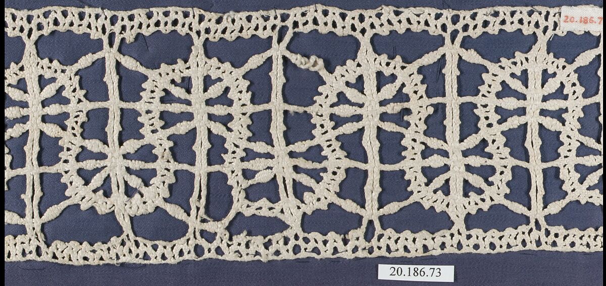 Insertion, Bobbin lace, Italian, Genoa