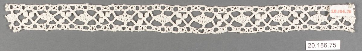 Insertion, Bobbin lace, Italian, Genoa 