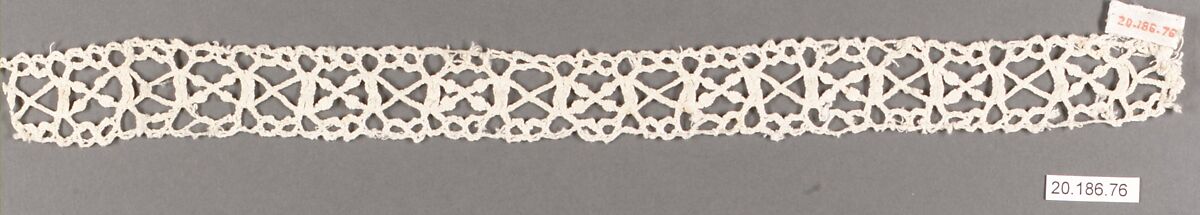 Insertion, Bobbin lace, Italian, Genoa 