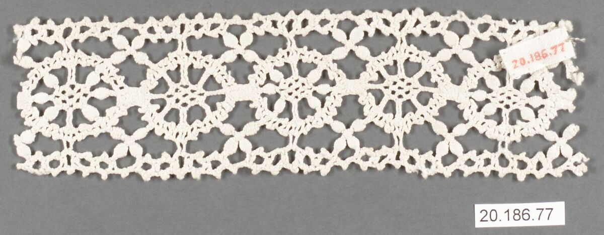 Insertion, Bobbin lace, Italian, Genoa 