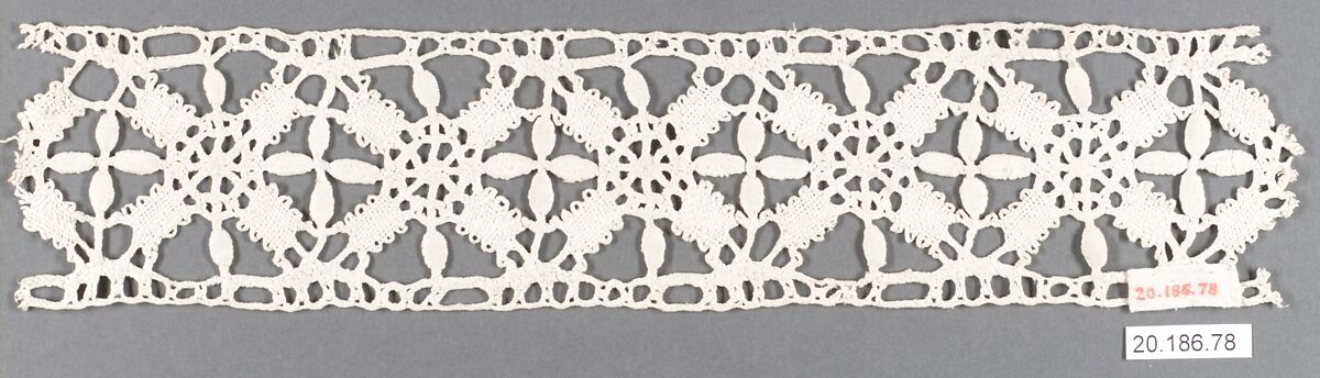 Insertion, Bobbin lace, Italian, Genoa 