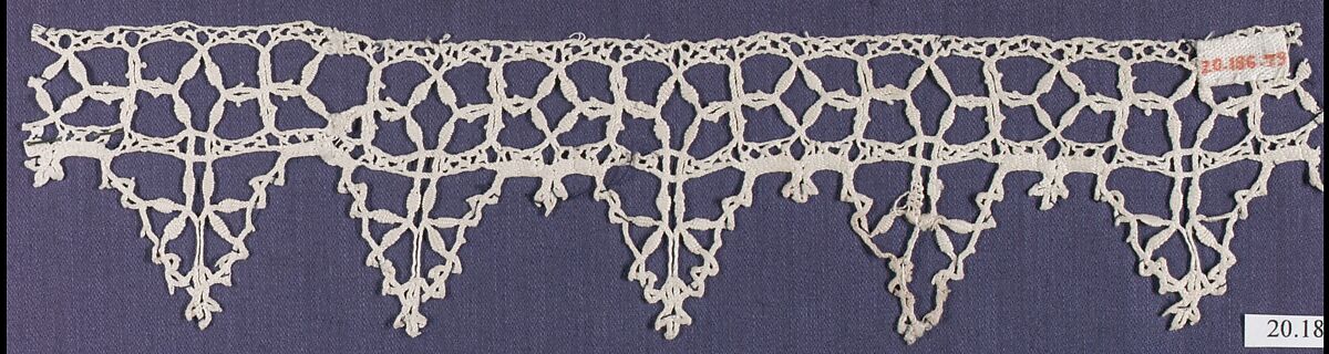 Edging, Bobbin lace, Italian, Genoa