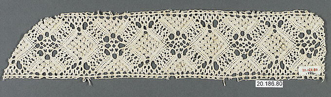 Insertion, Bobbin lace, Italian, Venice 