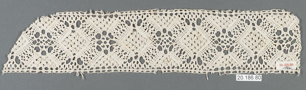 Insertion, Bobbin lace, Italian, Venice