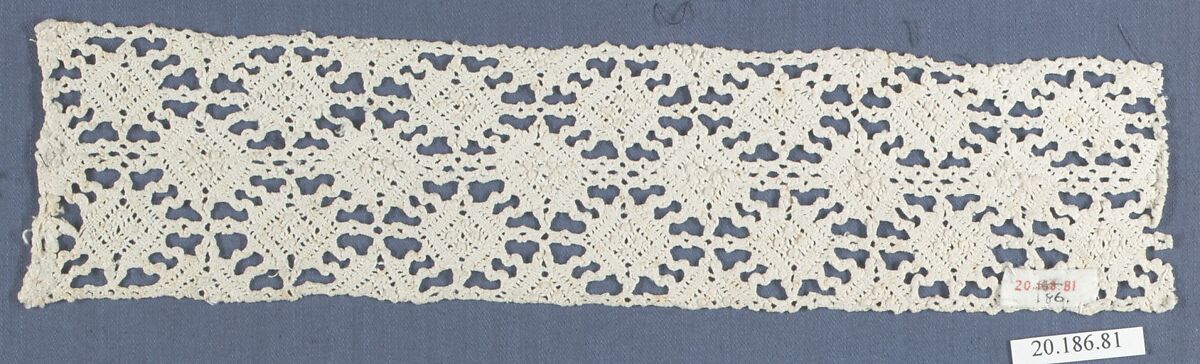 Insertion, Bobbin lace, Italian, Venice