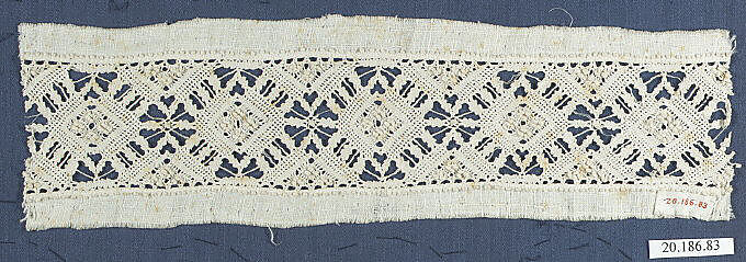 Insertion, Bobbin lace, Italian, Venice 