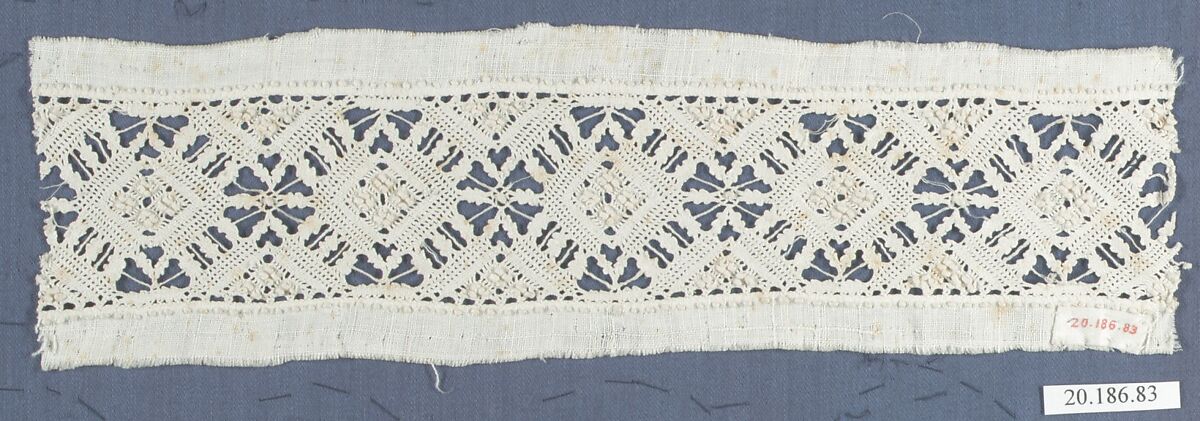 Insertion, Bobbin lace, Italian, Venice