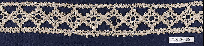 Insertion, Bobbin lace, Italian, Venice 
