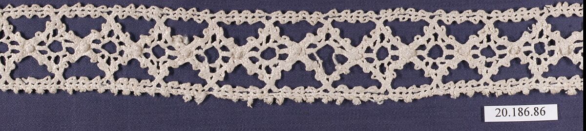 Insertion, Bobbin lace, Italian, Venice