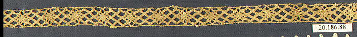 Insertion, Bobbin lace, Italian, Venice 