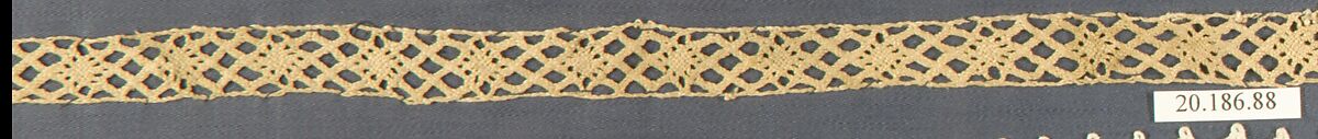 Insertion, Bobbin lace, Italian, Venice