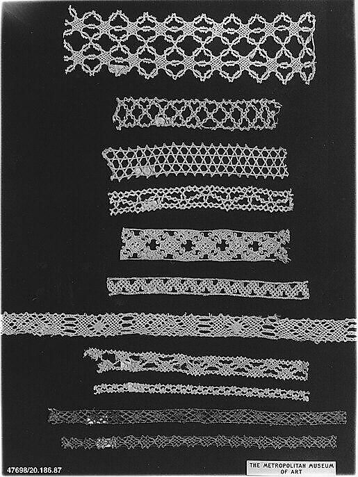 Insertion, Bobbin lace, Italian, Venice