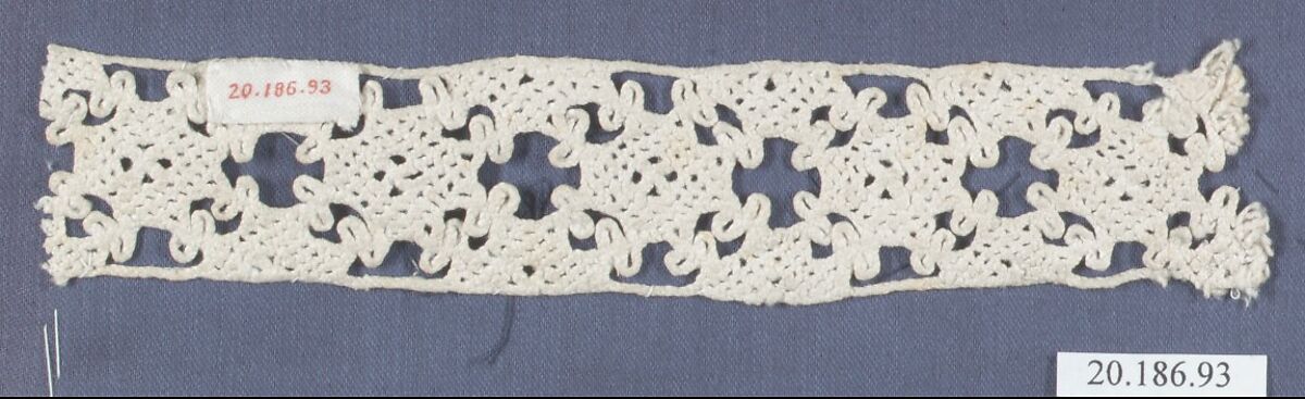 Insertion, Bobbin lace, Italian, Venice