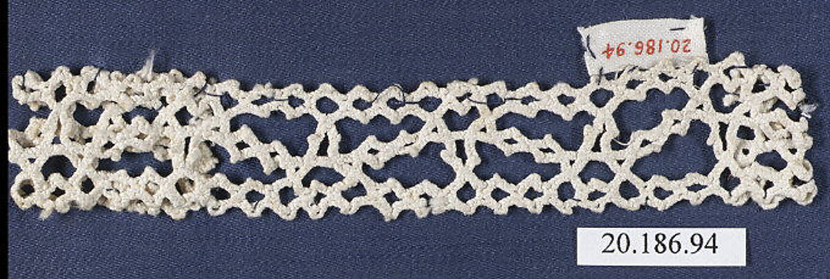 Insertion, Bobbin lace, Italian, Venice 