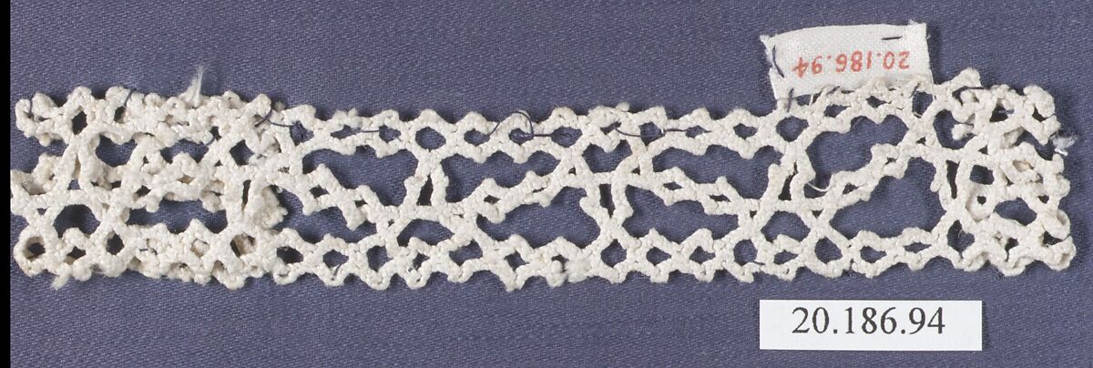 Insertion, Bobbin lace, Italian, Venice