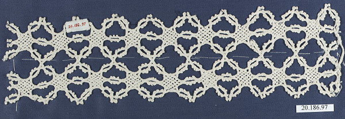Insertion, Bobbin lace, Italian, Venice