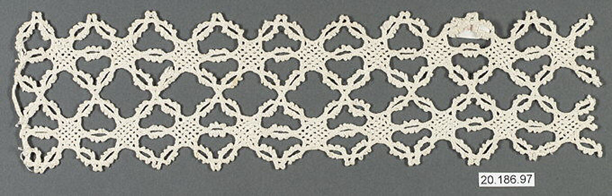 Insertion, Bobbin lace, Italian, Venice 