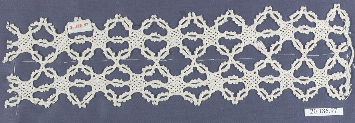 Insertion, Bobbin lace, Italian, Venice