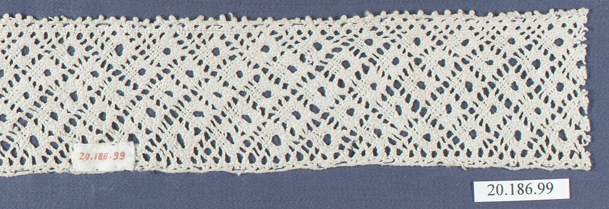 Strip, Bobbin lace, Italian, Tuscany