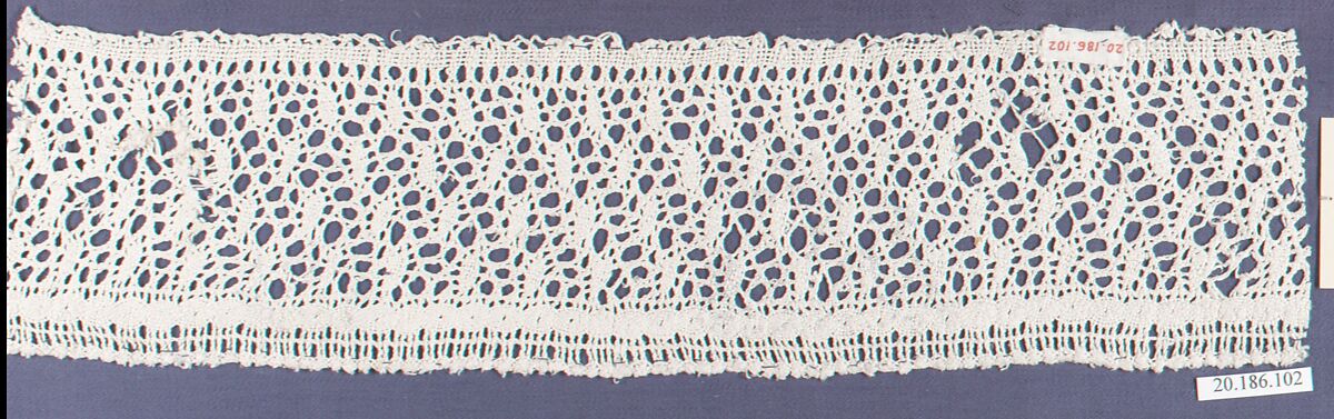 Strip, Bobbin lace, Italian, Tuscany
