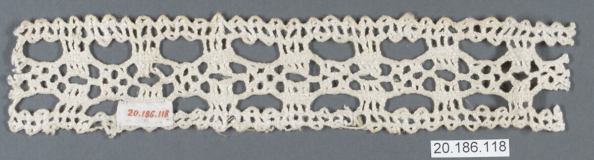 Insertion, Bobbin lace, Italian, Venice