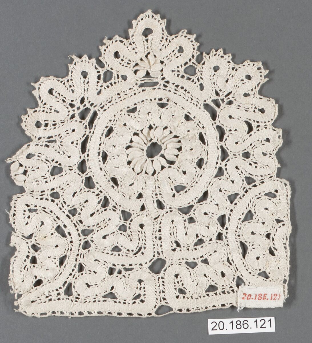 Fragment, Bobbin lace, Italian, Genoa