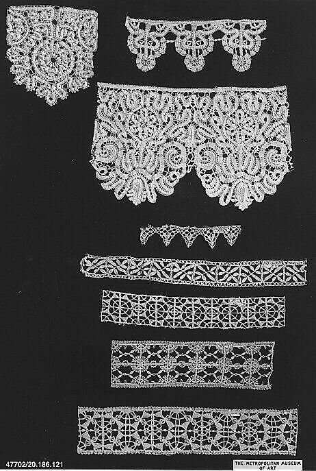 Edging, Bobbin lace, Italian, Genoa