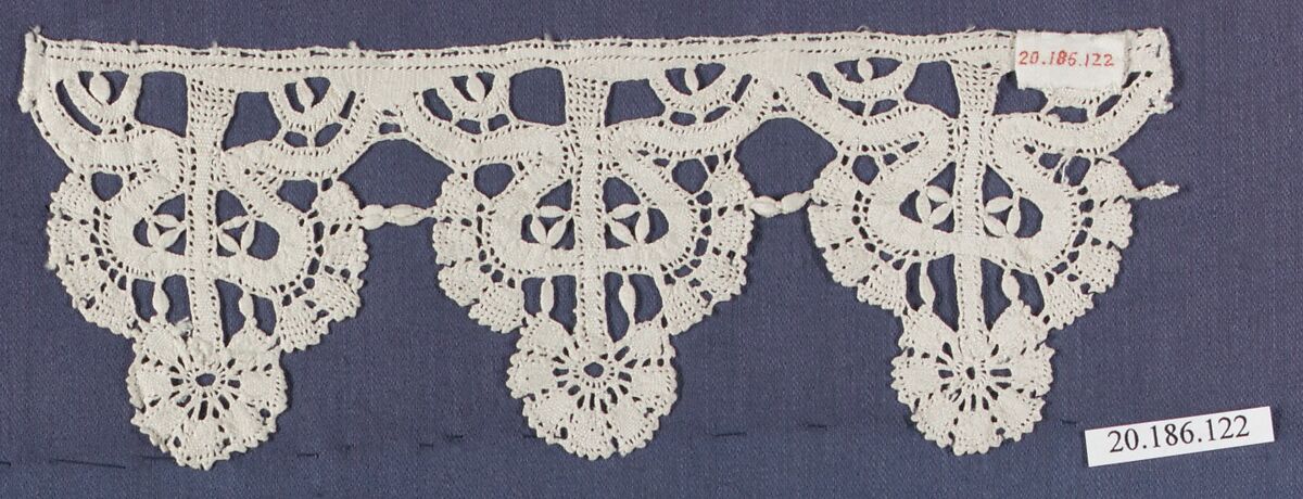 Edging, Bobbin lace, Italian, Genoa