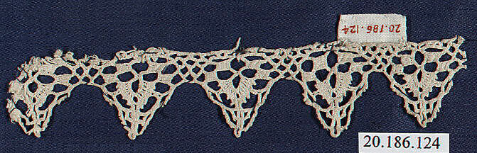 Insertion, Bobbin lace, Italian, Venice 
