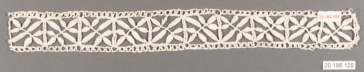 Insertion, Bobbin lace, Italian, Genoa 