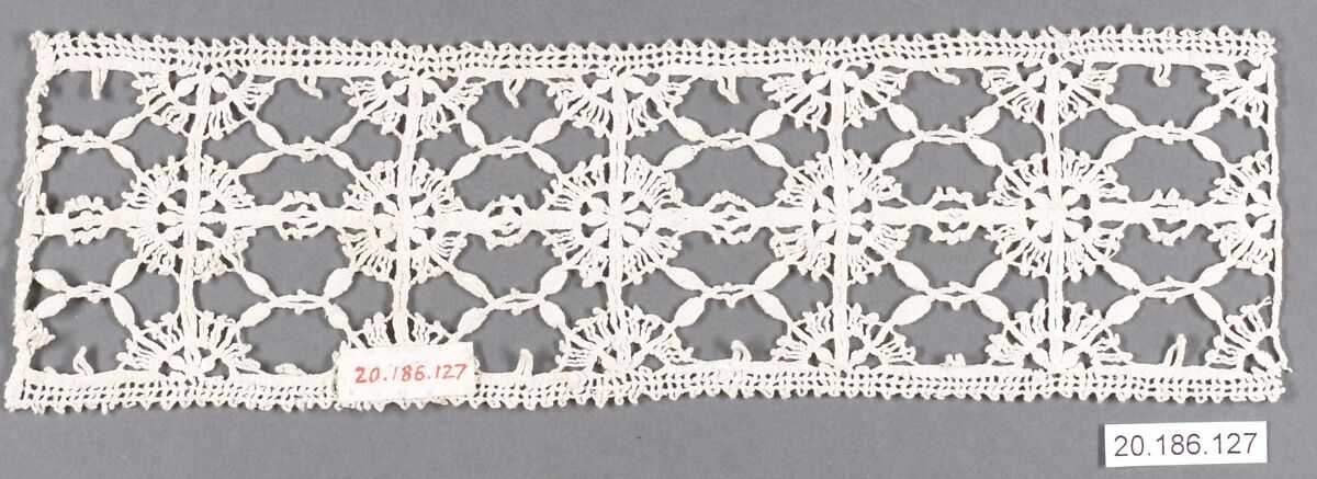 Insertion, Bobbin lace, Italian, Genoa 