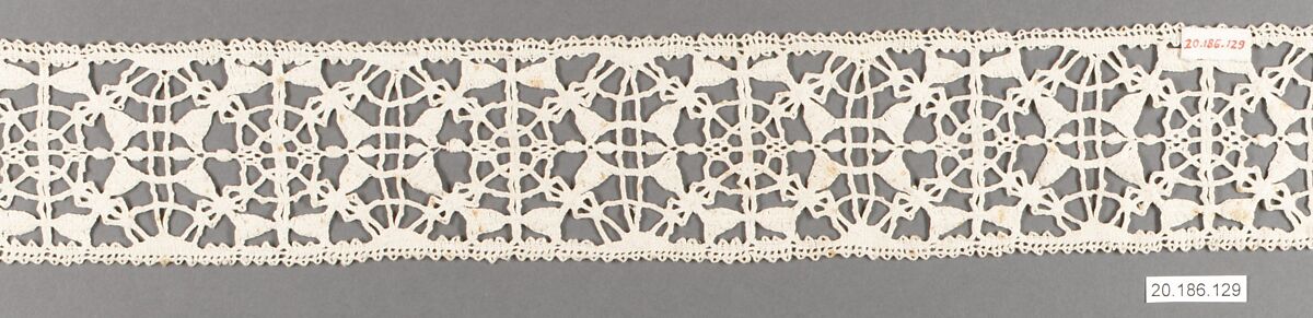 Insertion, Bobbin lace, Italian, Genoa 