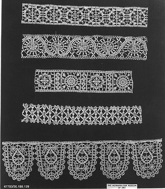 Insertion, Bobbin lace, Italian, Genoa