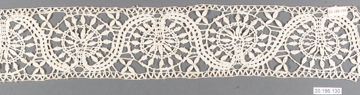 Insertion, Bobbin lace, Italian, Genoa 