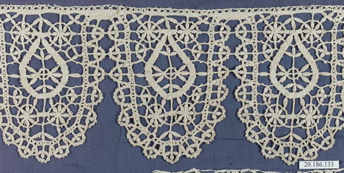 Edging, Bobbin lace, Italian, Genoa