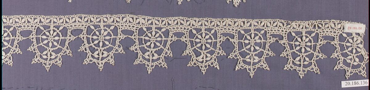 Edging, Bobbin lace, Italian, Genoa