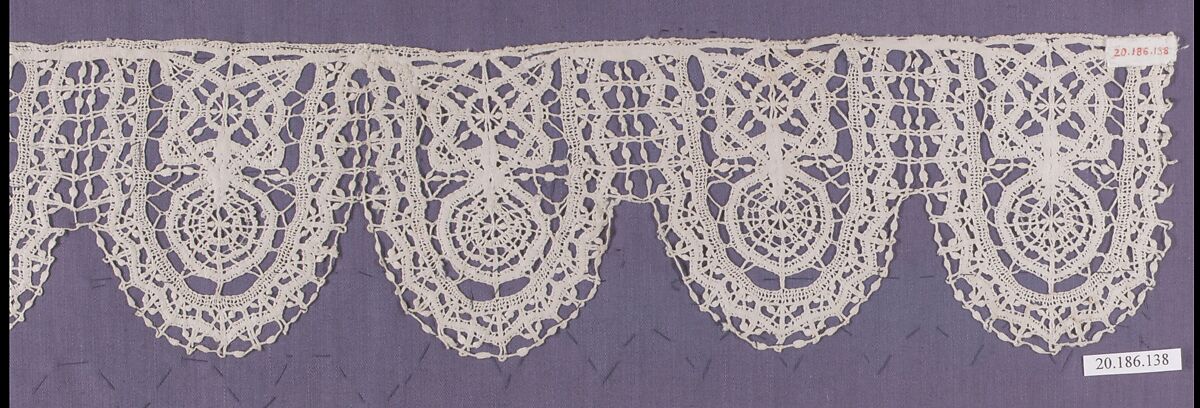 Edging, Bobbin lace, Italian, Genoa