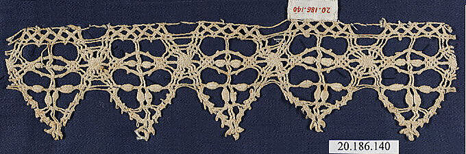 Edging, Bobbin lace, Italian, Genoa 